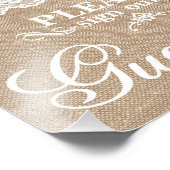 Weddenschappen - Burlap & Lace - Guestbook - Foto Afdruk (Hoek)