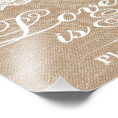 Weddenschappen - Burlap & Lace - Love is Sweet - Foto Afdruk (Hoek)