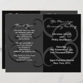 Weddenschappen-ceremonieprogramma Black Butterfly  (Voorkant / Achterkant)