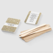 Weddenschappen-ceremoniesprogramma - Gold Glitter  Handwaaier (Niet-gemonteerd)