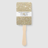 Weddenschappen-ceremoniesprogramma - Gold Glitter  Handwaaier (Voorkant)