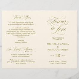 Weddenschappen Ceremony Program Classic Elegance G