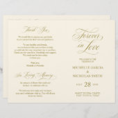 Weddenschappen Ceremony Program Classic Elegance G (Voorkant / Achterkant)