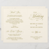 Weddenschappen Ceremony Program Classic Elegance G (Voorkant / Achterkant)