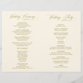 Weddenschappen Ceremony Program Classic Elegance G (Achterkant)