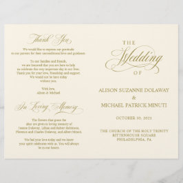 Weddenschappen Ceremony Program Classic Elegance G