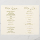 Weddenschappen Ceremony Program Classic Elegance G (Achterkant)