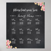Weddenschappen | Chalkboard Floral Poster (Voorkant)