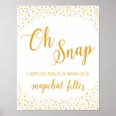Weddenschappen - Confetti-bruiloft met Snapchat Poster (Voorkant)