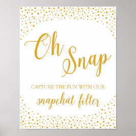 Weddenschappen - Confetti-bruiloft met Snapchat Poster