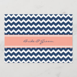 Weddenschappen Coral Blue Chevron Kaart