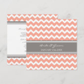 Weddenschappen Coral Gray Chevron Kaart (Voorkant / Achterkant)