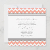 Weddenschappen Coral Gray Chevron Kaart (Achterkant)