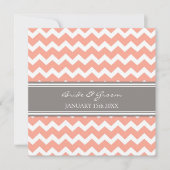 Weddenschappen Coral Gray Chevron Kaart (Voorkant)