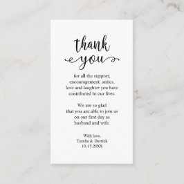 Weddenschappen Dank je, Modern Simple Rustic Informatiekaartje