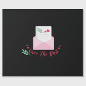 Weddenschappen De datum opslaan Cadeaupapier (Vlak)