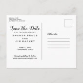 Weddenschappen De datum opslaan | Elegant modern s Aankondigingskaart (Achterkant)