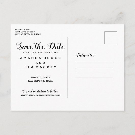Weddenschappen De datum opslaan | Elegant modern s Aankondigingskaart (Achterkant)
