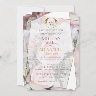 Weddenschappen De datum opslaan   Moderne geometri Save The Date