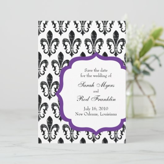 Weddenschappen De datum opslaan | New Orleans | Pa Save The Date (Staand voorkant)