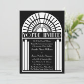 Weddenschappen - Deco-stijl zwart-witkunst Kaart (Staand voorkant)