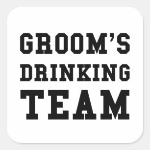 Weddenschappen Drink team Vierkante Sticker