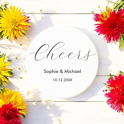 Weddenschappen Eenvoudig zwart wit Zandsteen Onderzetter