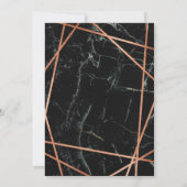 Weddenschappen Elegant Black Marble Roos Gold Kaart (Achterkant)