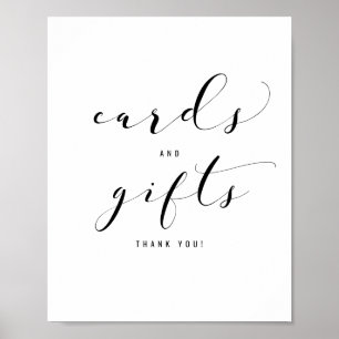 Weddenschappen Elegant Calligraphy Cards & Gifts S Poster
