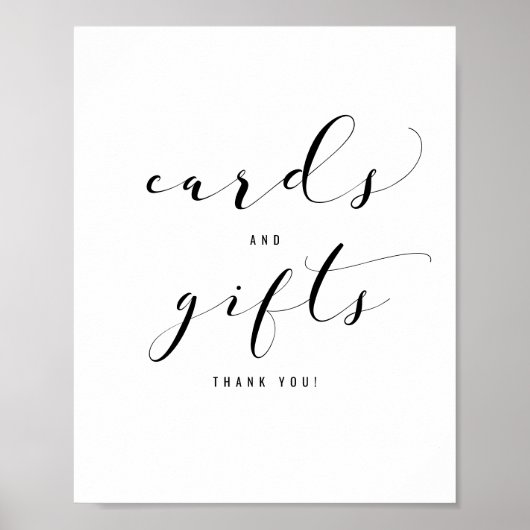 Weddenschappen Elegant Calligraphy Cards & Gifts S Poster (Voorkant)