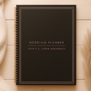 Weddenschappen Elegant Faux Roos Gold en Black Planner