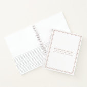 Weddenschappen Elegant Faux Roos Gold en White Notitieboek (Binnen)