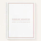 Weddenschappen Elegant Faux Roos Gold en White Notitieboek (Voorkant)