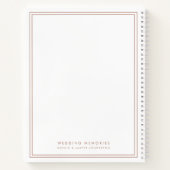 Weddenschappen Elegant Faux Roos Gold en White Notitieboek (Achterkant)