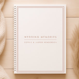 Weddenschappen Elegant Faux Roos Gold en White Notitieboek