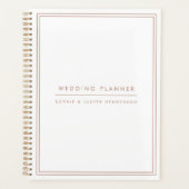 Weddenschappen Elegant Faux Roos Gold en White Planner (Voorkant)