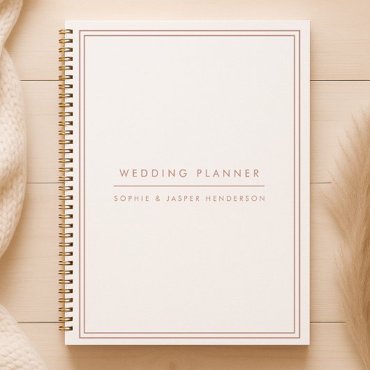 Weddenschappen Elegant Faux Roos Gold en White Planner