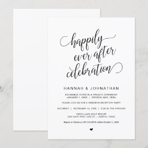 Weddenschappen Elopement, Simple Classy Black Call Kaart