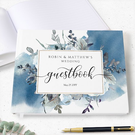 Weddenschappen en andere, blauwe Waterverf en Flor Gastenboek