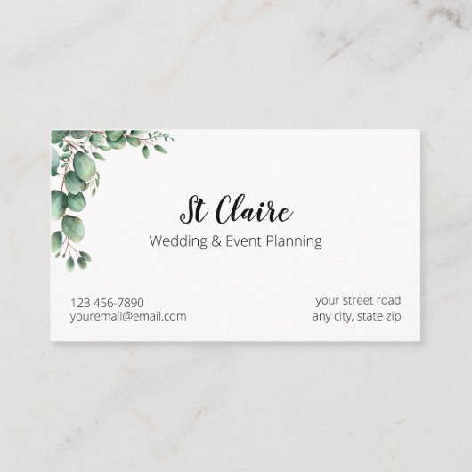 Weddenschappen en evenementen visitekaartje (Achterkant)