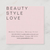 Weddenschappen en feesten Planner Faux Gold Ring P Vierkante Visitekaartje (Achterkant)