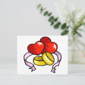 Weddenschappen en harten briefkaart (Staand voorkant)