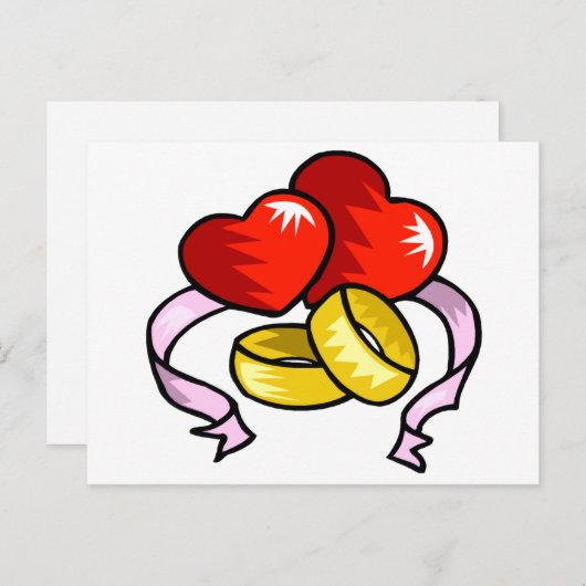 Weddenschappen en harten briefkaart (Voorkant / Achterkant)