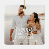 Weddenschappen en keramische kerstfoto's keramisch ornament (Achterkant)