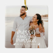 Weddenschappen en keramische kerstfoto's keramisch ornament (Voorkant)