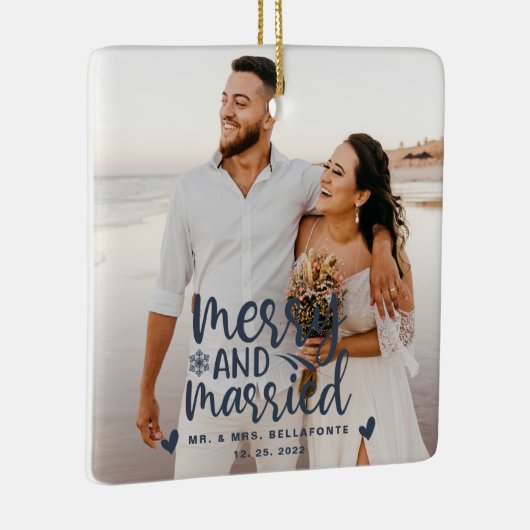 Weddenschappen en keramische kerstfoto's keramisch ornament (Rechts)