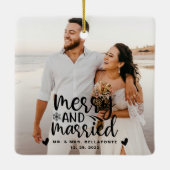 Weddenschappen en keramische kerstfoto's keramisch ornament (Achterkant)