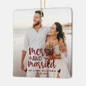 Weddenschappen en keramische kerstfoto's keramisch ornament (Links)