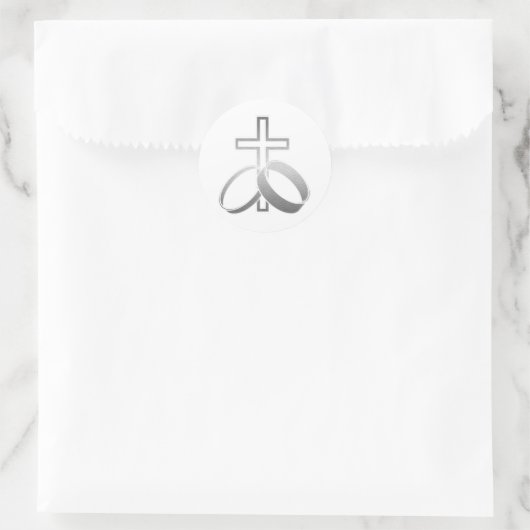 Weddenschappen en kruiskunst ronde sticker (Tas)