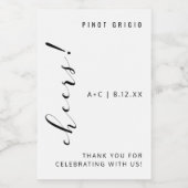 Weddenschappen en Vrijgezellenfeest Elegant-minima Wijn Etiket (Enkel label)